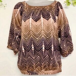 The Limited 3/4 dolman sleeve blouse, size XS, brown and tan